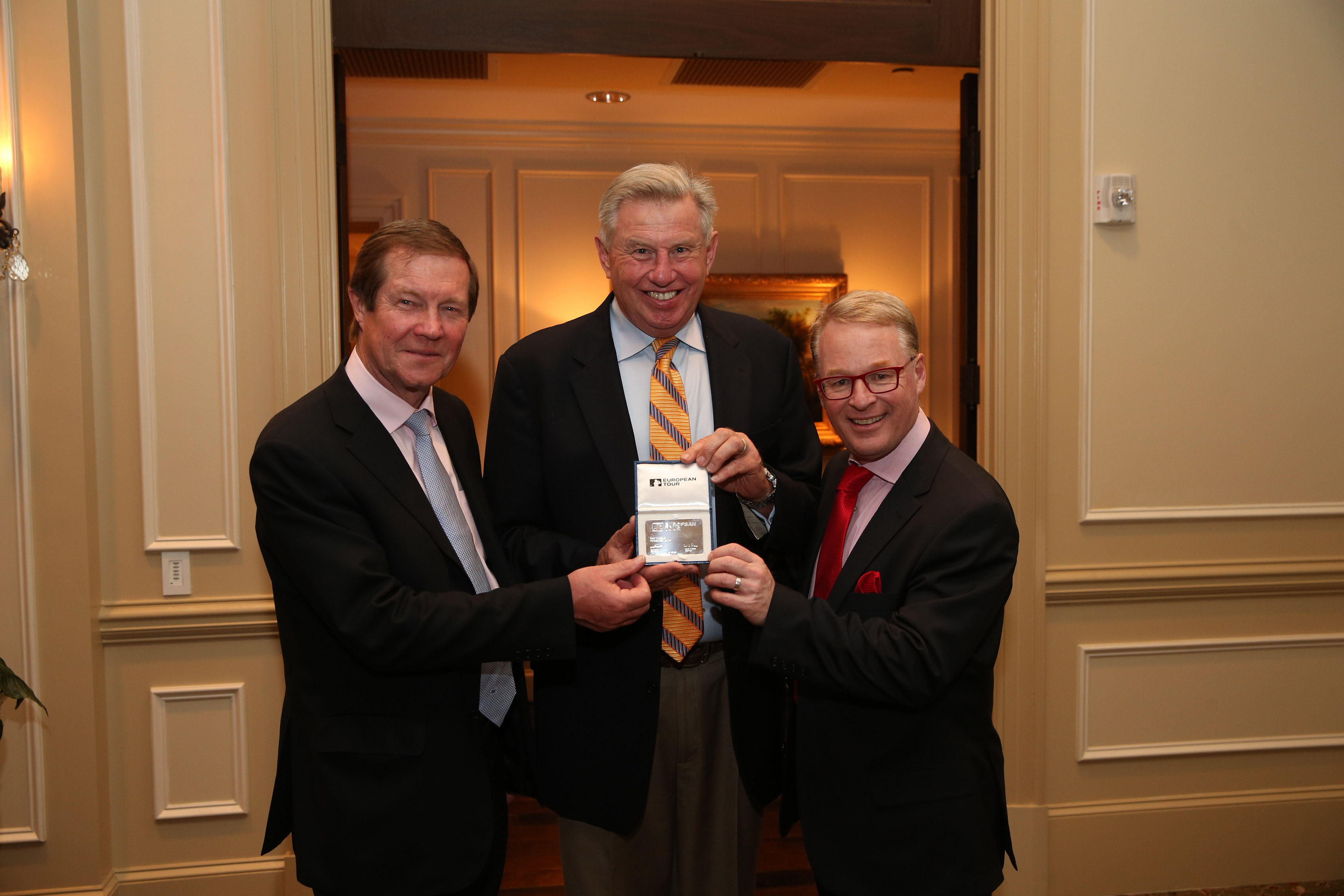 From left to right: George O'Grady, Peter Oosterhuis and Keith Pelley